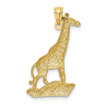 Load image into Gallery viewer, 14K Two-tone Gold with Rhodium Diamond-cut Polished Giraffe Pendant
