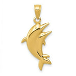 Load image into Gallery viewer, 14K Yellow Gold Dolphin Pair Pendant
