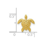 Load image into Gallery viewer, 14k Yellow Gold Polished Small Sea Turtle Chain Slide
