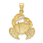 Load image into Gallery viewer, 14k Yellow Gold Polished Crab Pendant
