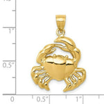 Load image into Gallery viewer, 14k Yellow Gold Polished Crab Pendant

