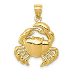 Load image into Gallery viewer, 14k Yellow Gold Polished Crab Pendant
