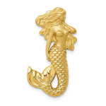 Load image into Gallery viewer, 14k Yellow Gold Polished and Satin Diamond-cut Mermaid Chain Slide
