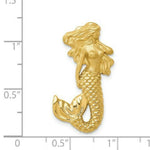 Load image into Gallery viewer, 14k Yellow Gold Polished and Satin Diamond-cut Mermaid Chain Slide
