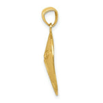 Load image into Gallery viewer, 14k Yellow Gold Satin Diamond-cut Sand Dollar Pendant
