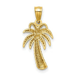 Load image into Gallery viewer, 14K Yellow Gold Textured Polished Palm Tree Pendant

