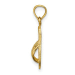 Load image into Gallery viewer, 14K Yellow Gold Polished and Textured Flip Flop Pendant
