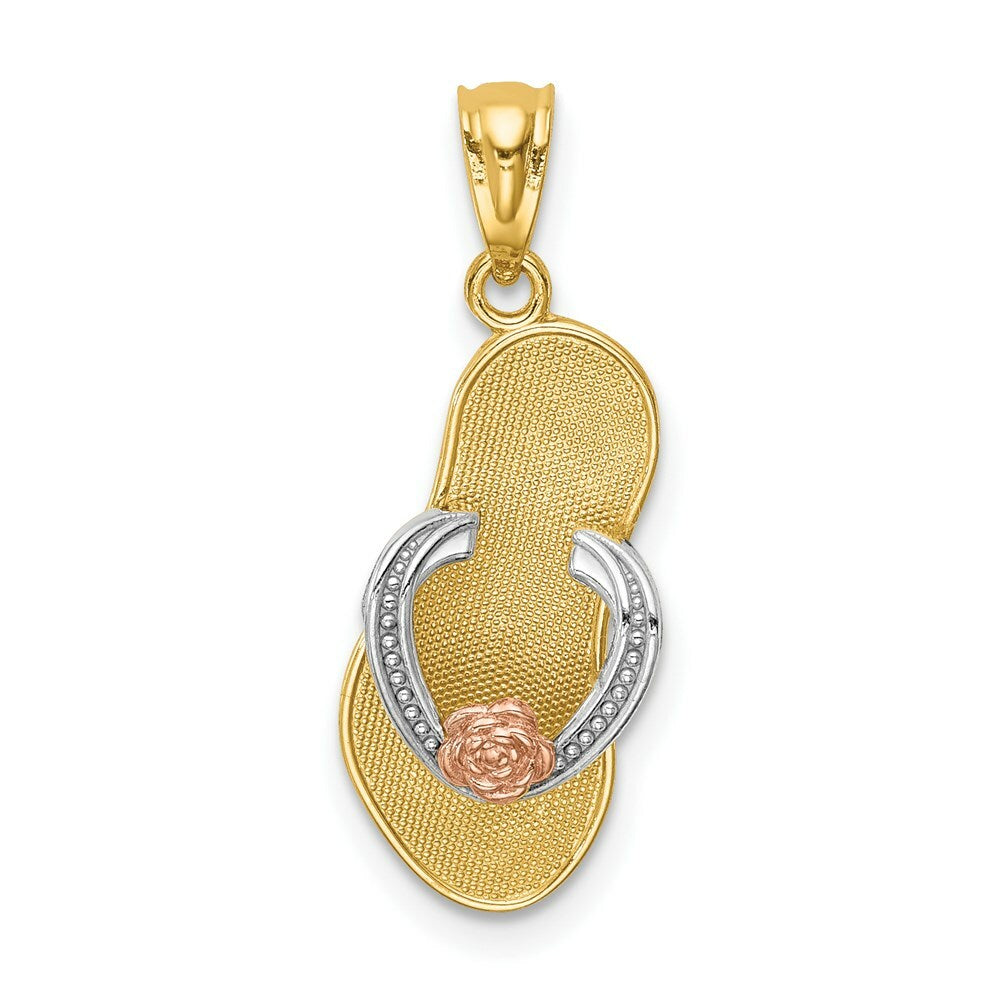 14k Yellow & Rose Gold Sandal Pendant