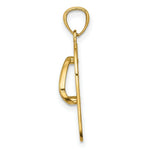 Load image into Gallery viewer, 14K Two-tone Gold with Rhodium Polished Floral Flip Flop Pendant
