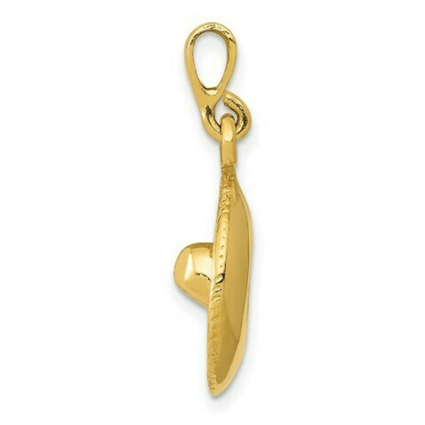 14k Yellow Gold Polished Sombrero Pendant