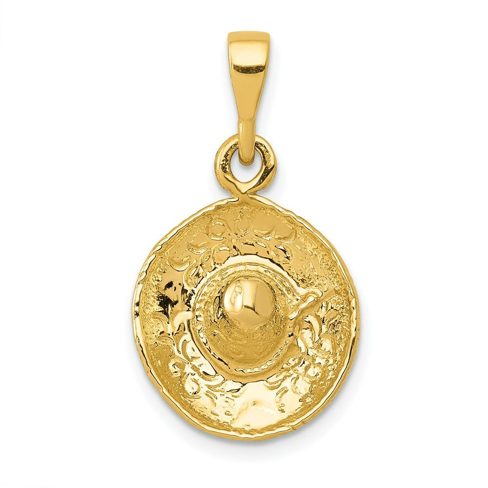14k Yellow Gold Polished Sombrero Pendant