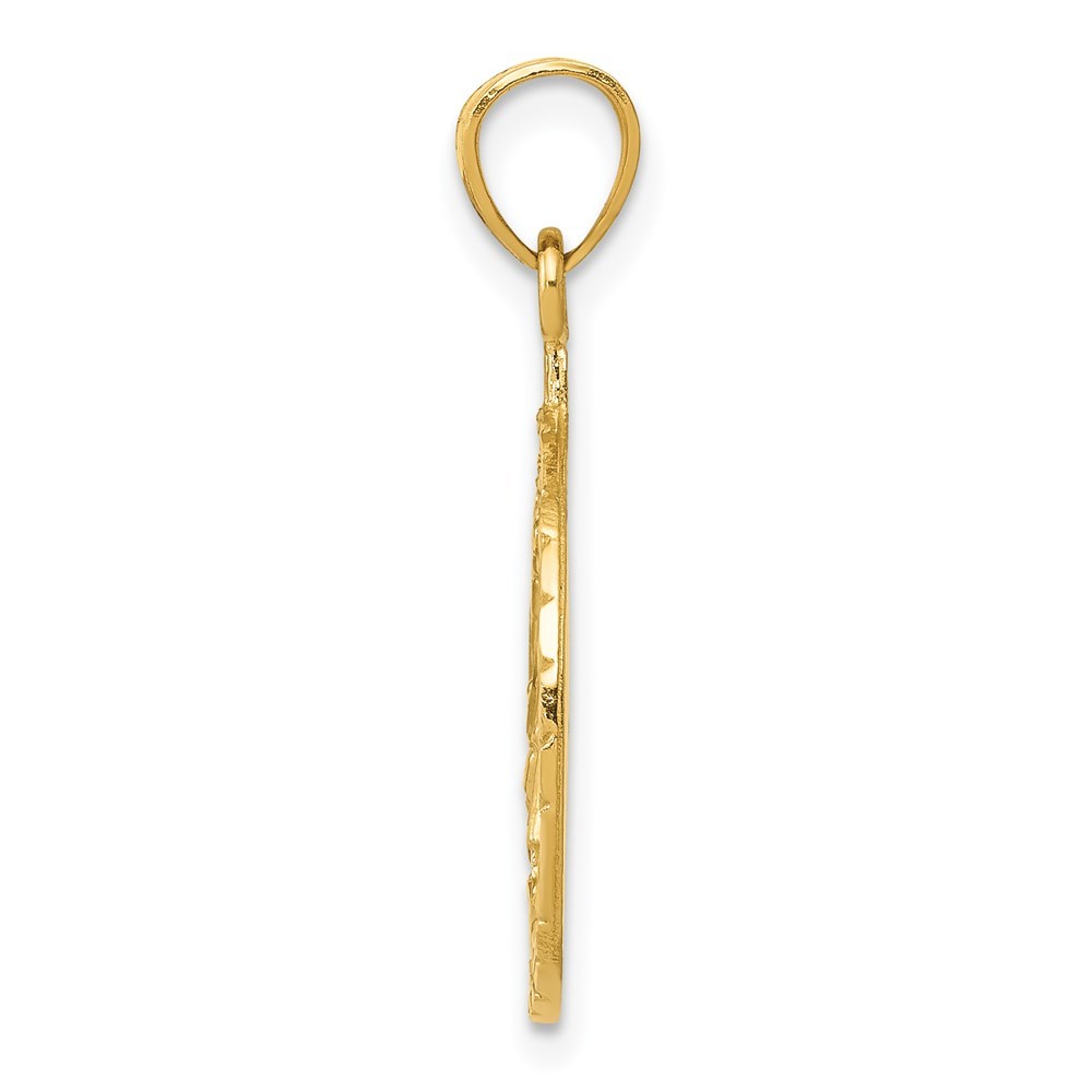 14k Yellow Gold Masonic Symbol in Wreath Pendant