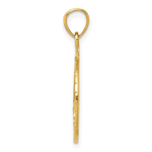 14k Yellow Gold Masonic Symbol in Wreath Pendant