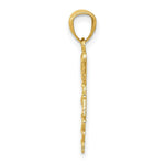 Load image into Gallery viewer, 14K Yellow Gold Diamond-cut Polished RN Nurse Pendant
