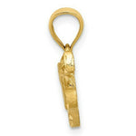 Load image into Gallery viewer, 14k Yellow Gold Satin Diamond-cut Acoustic Guitar Pendant
