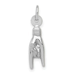 Load image into Gallery viewer, 14k White Gold Good Luck Hand Charm
