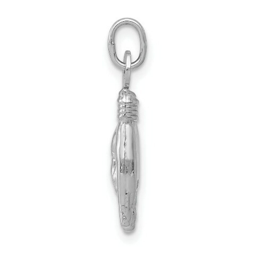 14k White Gold Good Luck Hand Charm