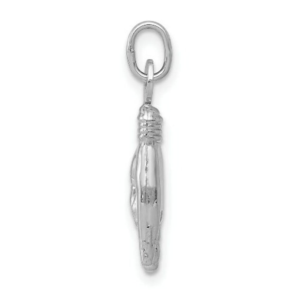 14k White Gold Good Luck Hand Charm