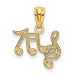 Load image into Gallery viewer, 14K Yellow Gold Polished Music Notes Pendant
