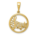 Load image into Gallery viewer, 14k Yellow Gold Polished Musical Notes Pendant
