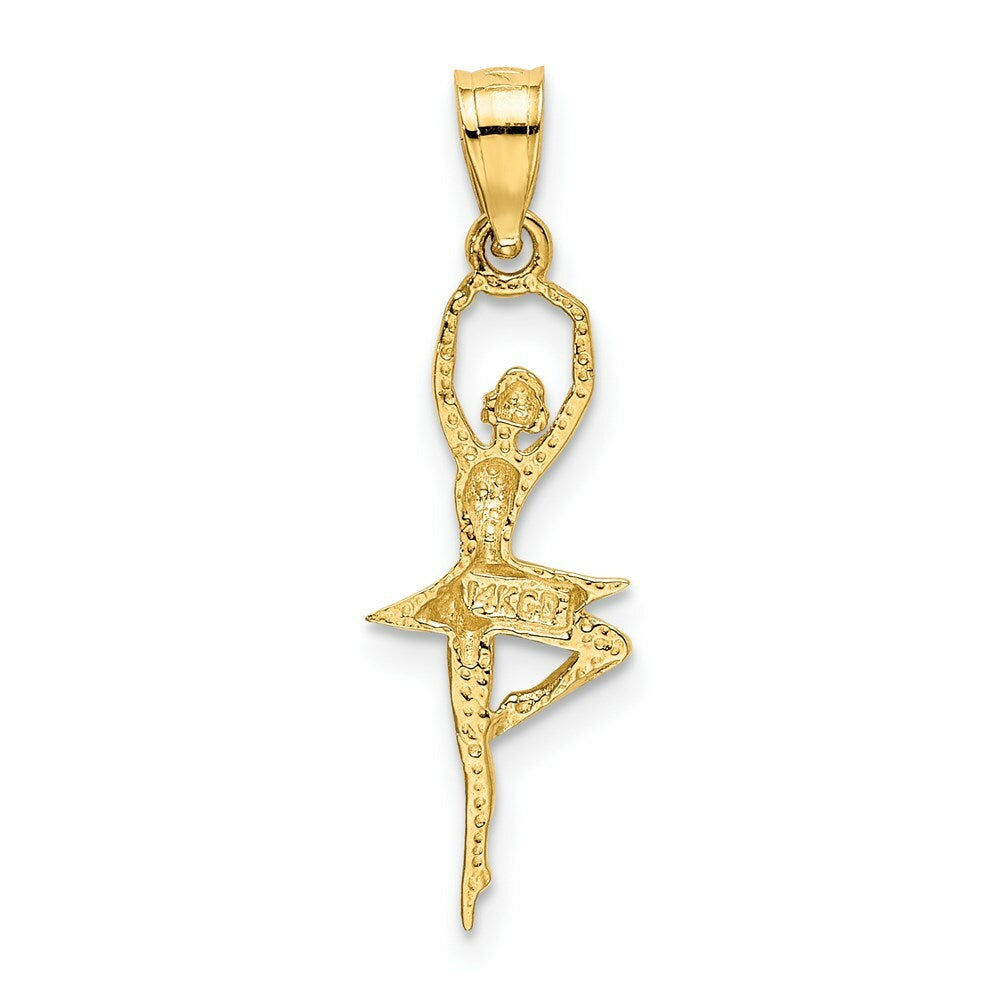 14K Yellow Gold Polished Small Ballerina Pendant