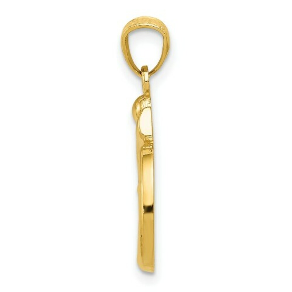 14k Yellow Gold Polished Om Symbol Pendant