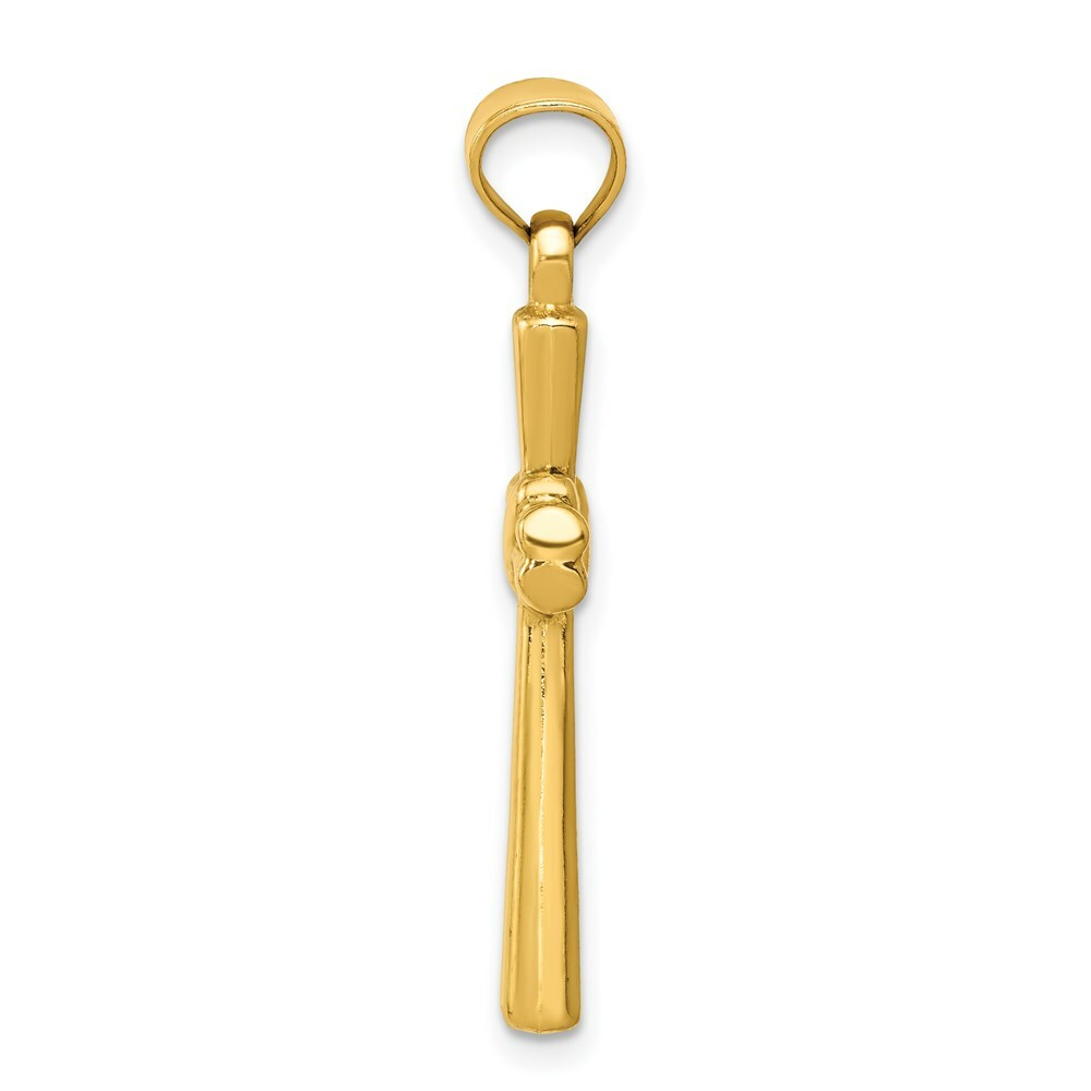 14K Yellow Gold Hollow Cross Pendant