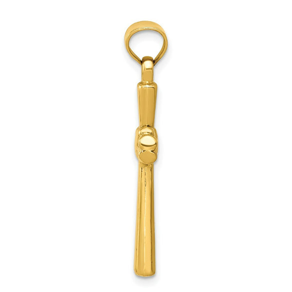 14K Yellow Gold Hollow Cross Pendant