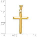 Load image into Gallery viewer, 14K Yellow Gold Polished Tube Cross Pendant
