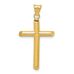 Load image into Gallery viewer, 14K Yellow Gold Polished Tube Cross Pendant
