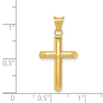 Load image into Gallery viewer, 14K Yellow Gold Polished Tube Cross Pendant

