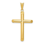 Load image into Gallery viewer, 14k Yellow Gold Polished Tube Cross Pendant

