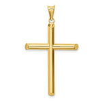 Load image into Gallery viewer, 14k Yellow Gold Polished Tube Cross Pendant
