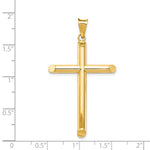 Load image into Gallery viewer, 14k Yellow Gold Polished Tube Cross Pendant
