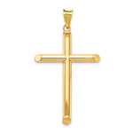 Load image into Gallery viewer, 14k Yellow Gold Polished Tube Cross Pendant
