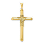 Load image into Gallery viewer, 14k Yellow Gold Polished Tube Cross Pendant
