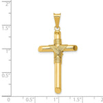 Load image into Gallery viewer, 14k Yellow Gold Polished Tube Cross Pendant
