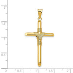 Load image into Gallery viewer, 14k Yellow Gold Polished Tube Cross Pendant

