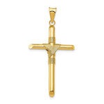 Load image into Gallery viewer, 14k Yellow Gold Polished Tube Cross Pendant
