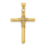 Load image into Gallery viewer, 14k Yellow Gold Polished Tube Cross Pendant

