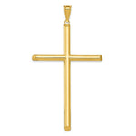 Load image into Gallery viewer, 14k Yellow Gold Polished Tube Cross Pendant
