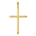 Load image into Gallery viewer, 14k Yellow Gold Polished Tube Cross Pendant
