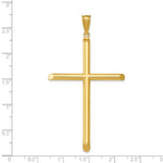 Load image into Gallery viewer, 14k Yellow Gold Polished Tube Cross Pendant
