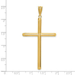 Load image into Gallery viewer, 14k Yellow Gold Polished Tube Cross Pendant
