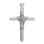 Load image into Gallery viewer, 14k White Gold Polished Tube Cross Pendant
