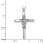 Load image into Gallery viewer, 14k White Gold Polished Tube Cross Pendant
