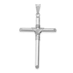 Load image into Gallery viewer, 14k White Gold Polished Tube Cross Pendant
