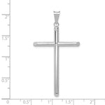 Load image into Gallery viewer, 14k White Gold Polished Tube Cross Pendant
