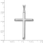 Load image into Gallery viewer, 14k White Gold Polished Tube Cross Pendant
