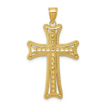 Load image into Gallery viewer, 14k Yellow Gold Diamond-cut Cross Pendant
